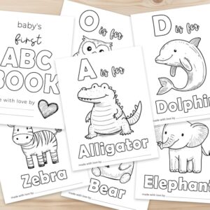 ABC Baby Shower Colouring Book